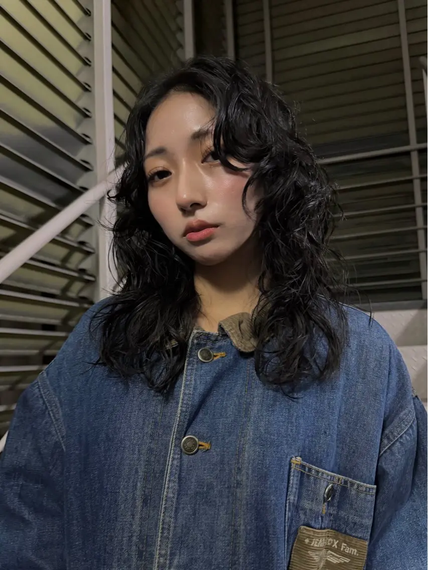 ミディアム くせ毛 ボブ/パーマ 村中　仁人のヘアスタイル