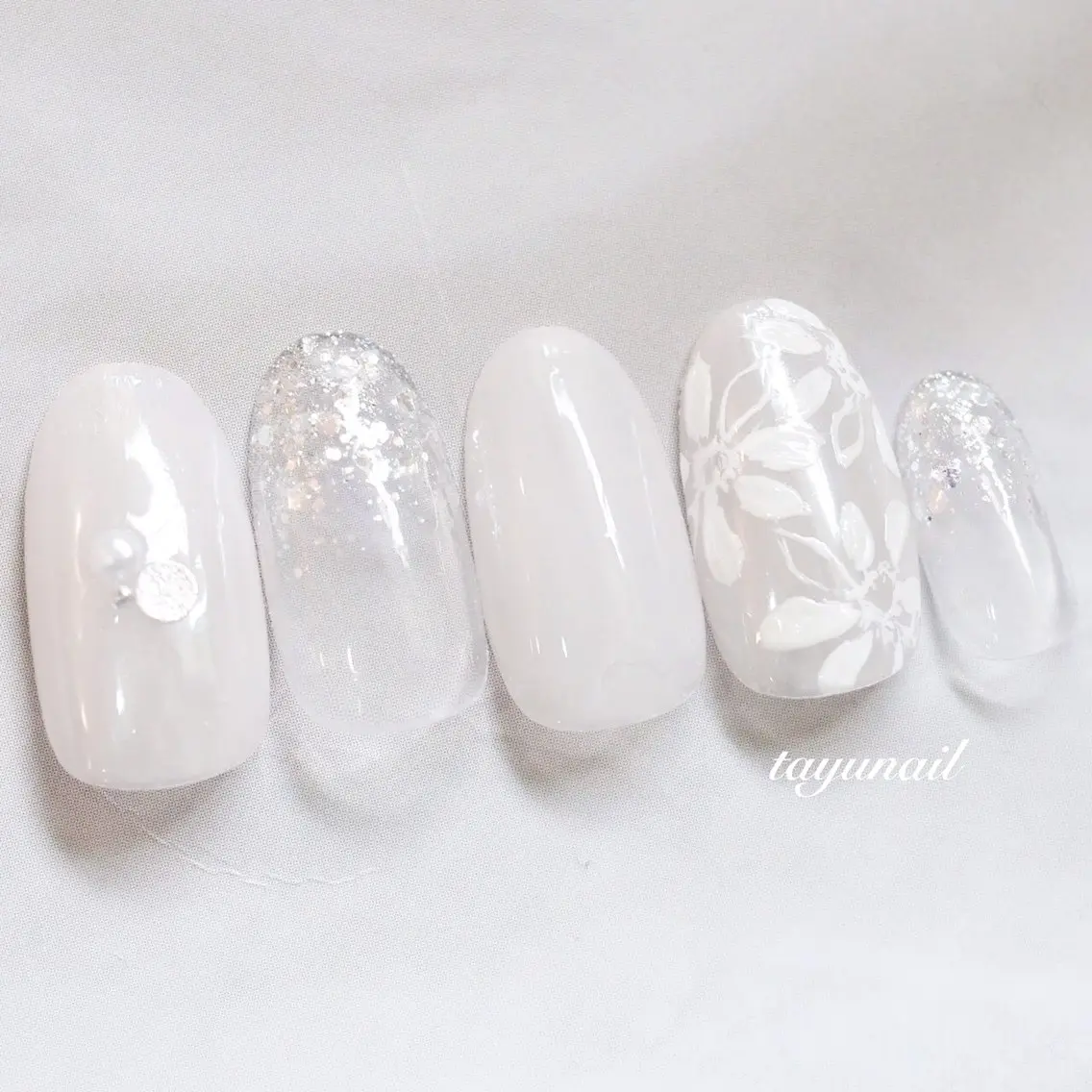 ネイル アートネイル ジェルネイル パラジェル 夏ネイル ハンドネイル ネイルサロン 【たゆnail】のネイルデザイン