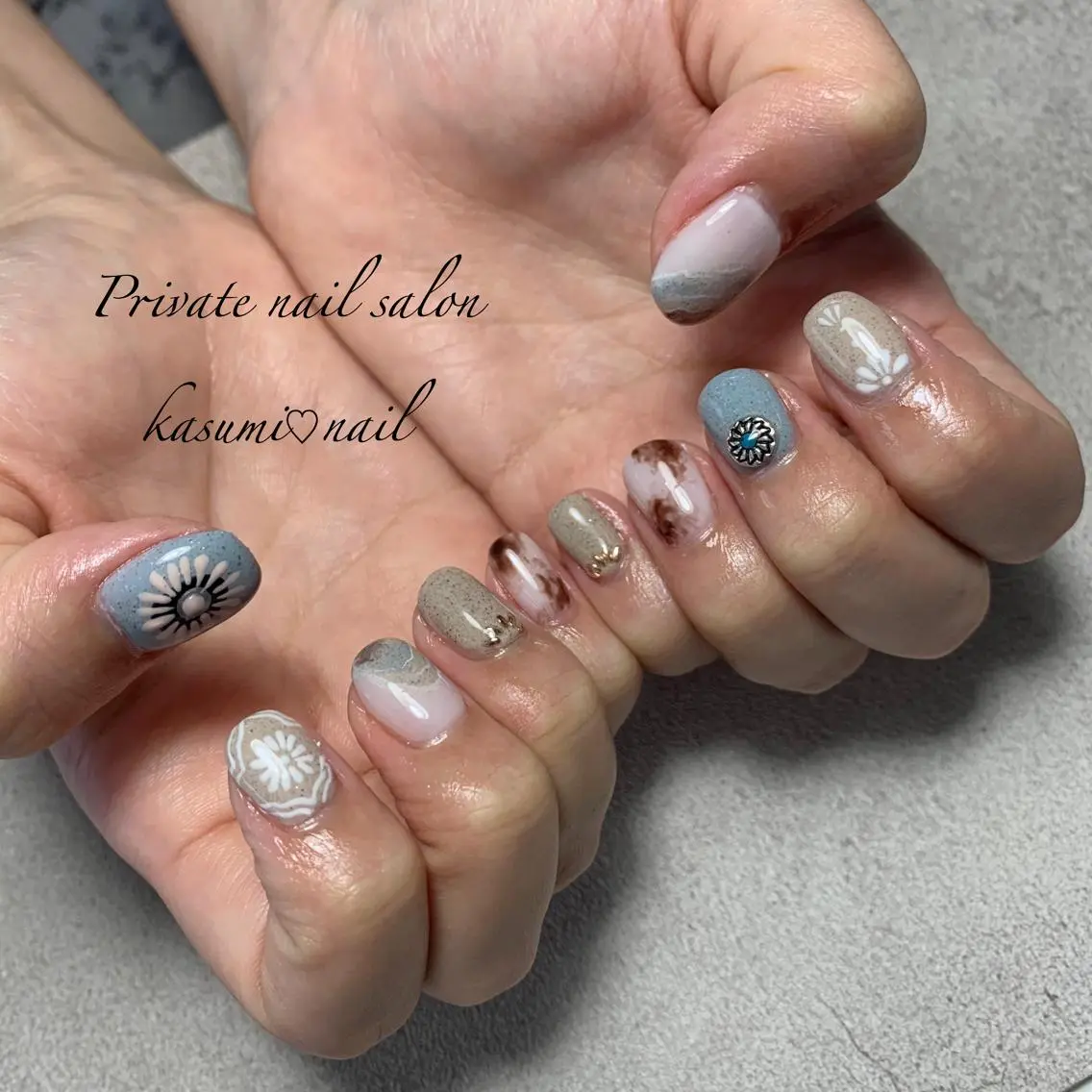 ネイル アートネイル フットネイル ジェルネイル マグネットネイル 大理石ネイル(マーブル) KASUMI♡ Nailのネイルデザイン