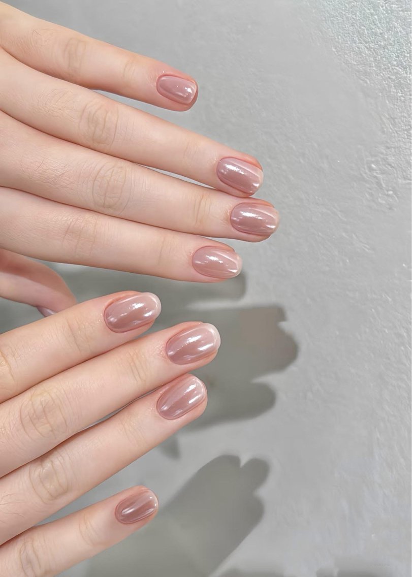 ネイル オーロラネイル 氷ネイル・うるうるネイル 韓国ネイル 水色 夏ネイル ハンドネイル キラキメ 博多nail💅のネイルデザイン