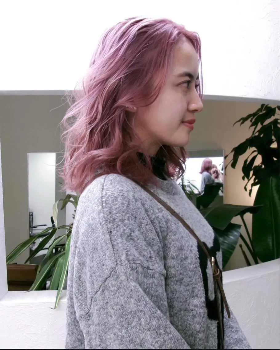 カラー ピンクカラー yuna☘️ 名古屋のヘアスタイル