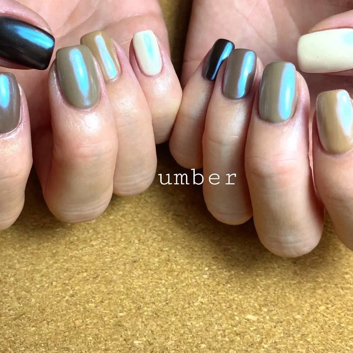 ネイル ハンドネイル umber 三茶1分のネイルデザイン