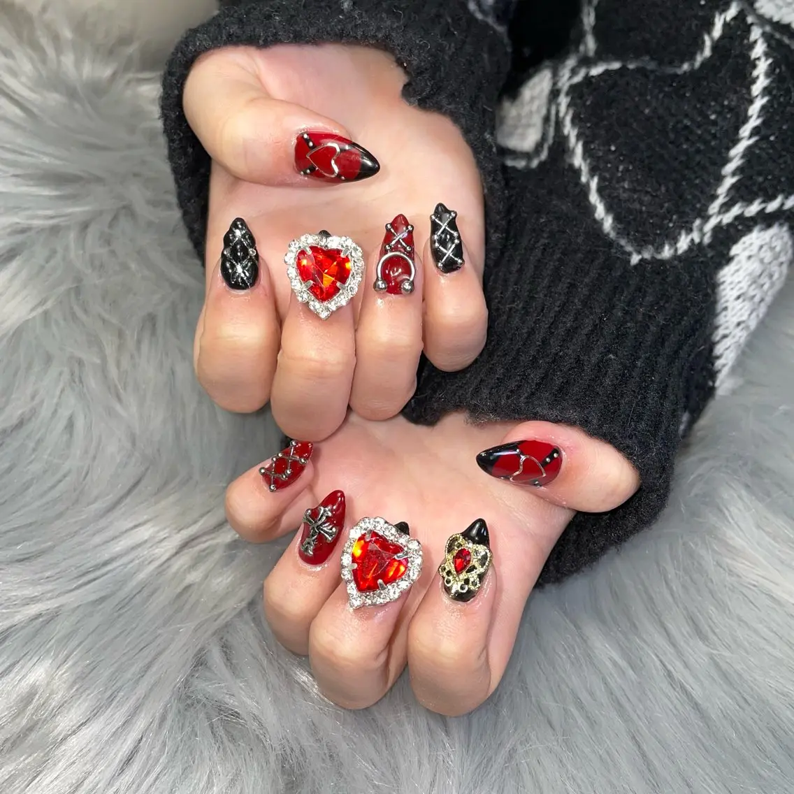 ネイル ハンドネイル RICO Nail パーツつけ放題🌈のネイルデザイン
