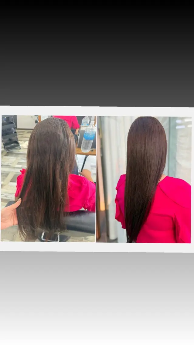 ロング ヘアカラー トリートメント 髪質改善🪽 森川☜ ☜ のヘアスタイル