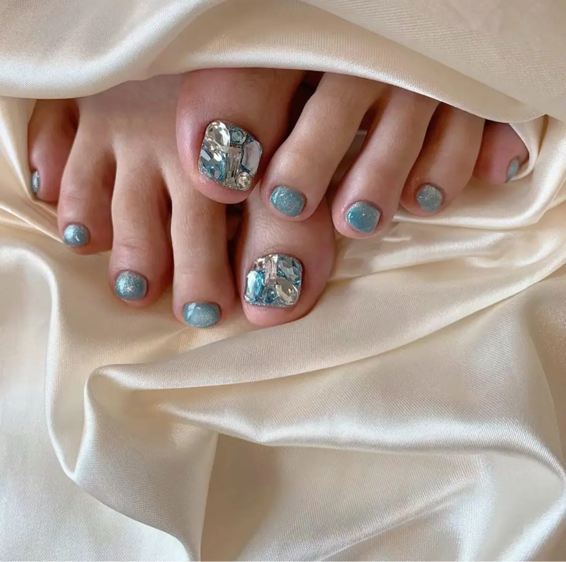 【ジェルオフ無料】フットストーン/埋め尽くしコース2本6900円【FOOT】の写真