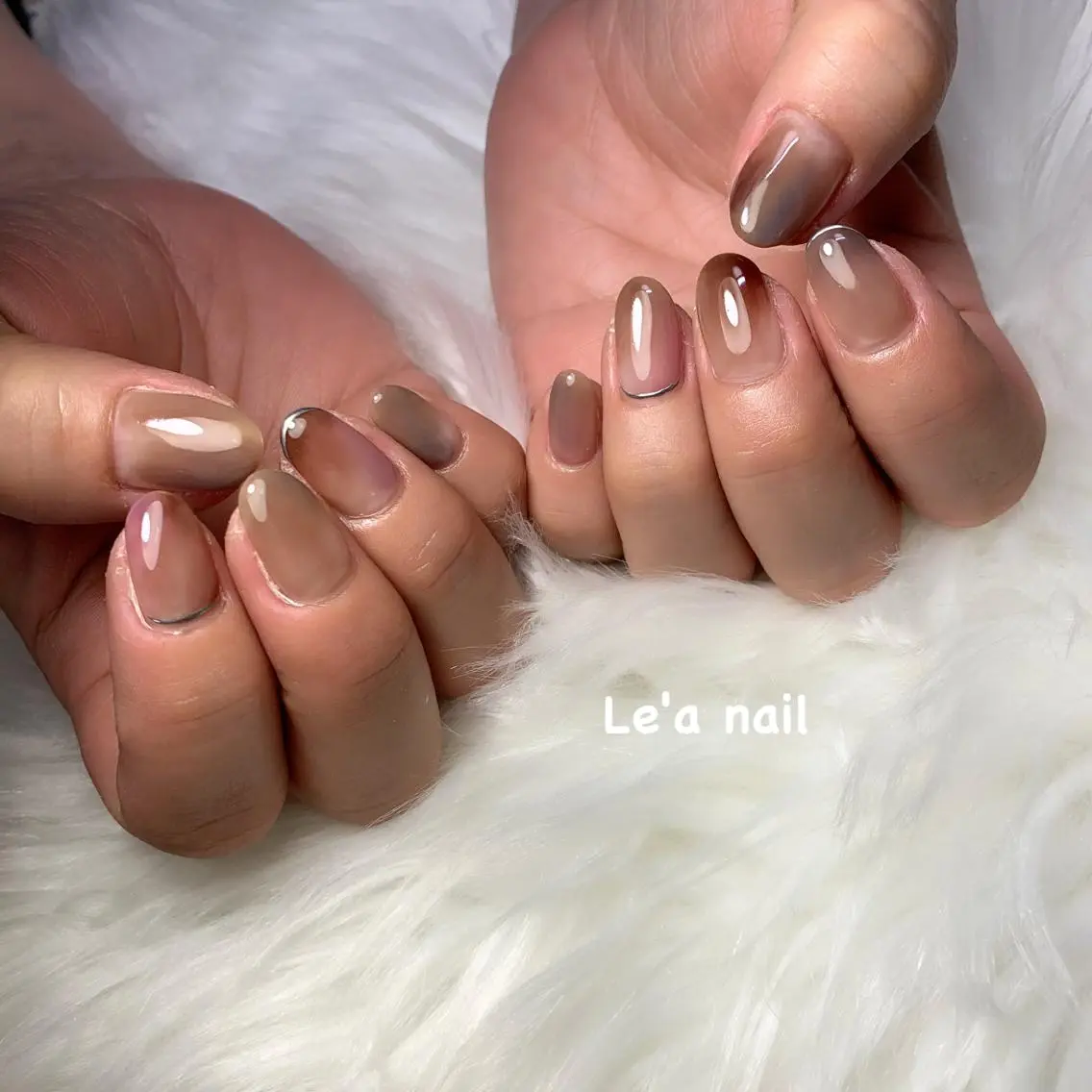 ネイル ニュアンスネイル 'mm  (ミリ) ＭＡＮＡＭＩのネイルデザイン