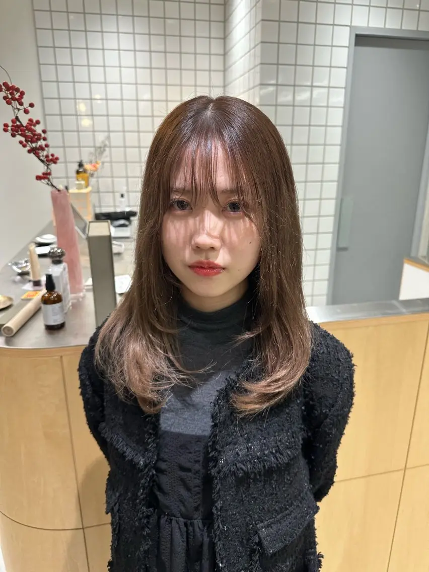 ロング ヘアカラー 🍇透明感カラー/ カットひかる🍒のヘアスタイル