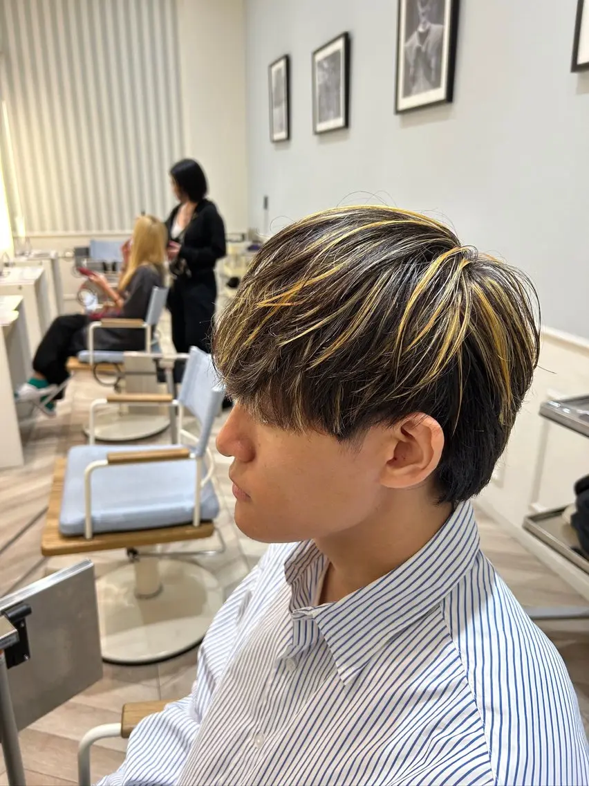 ショート カラー メンズ レディースモデル募集 綾坂のヘアスタイル