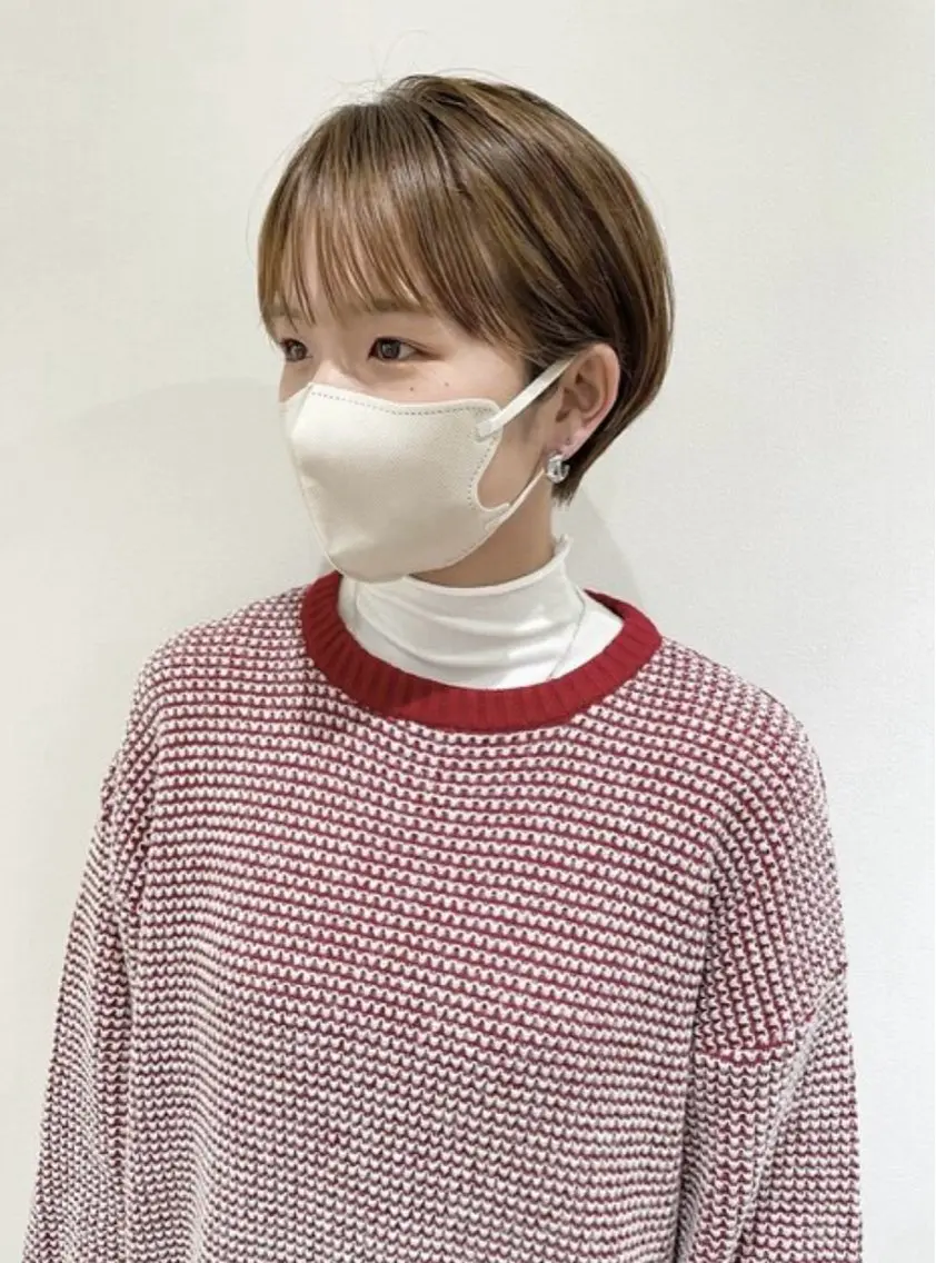 ショート 顔周りカット ショートヘア 小顔カット ひかり HAZELのヘアスタイル