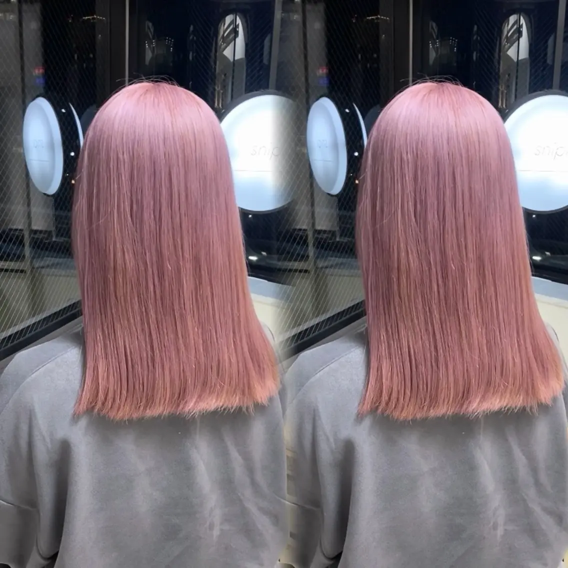 カラー ブリーチ ピンクカラー 梅田ハイトーンカラー / ibuのヘアスタイル