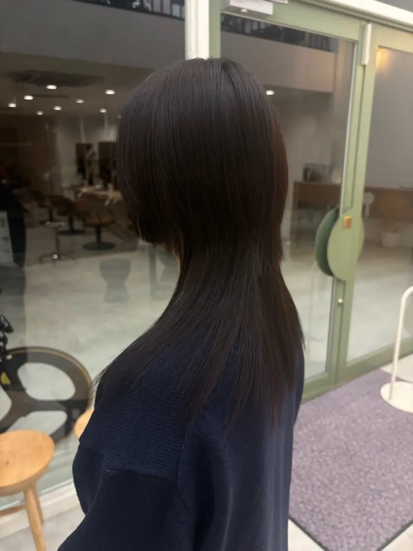 セミロング セミロングパーマ 縮毛矯正 伊藤 ゆいなのヘアスタイル