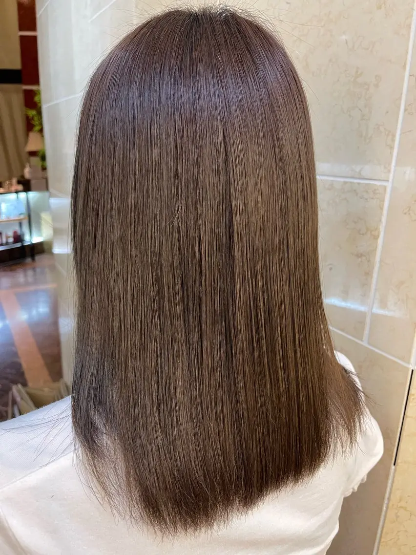 セミロング 縮毛矯正 縮毛・酸性ストレート 特化のヘアスタイル