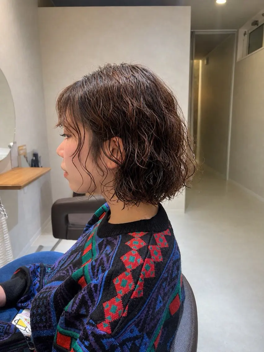 ショート パーマ ボブ カット パーマ 浜松/ヘッドスパ/ 大畑利奈のヘアスタイル
