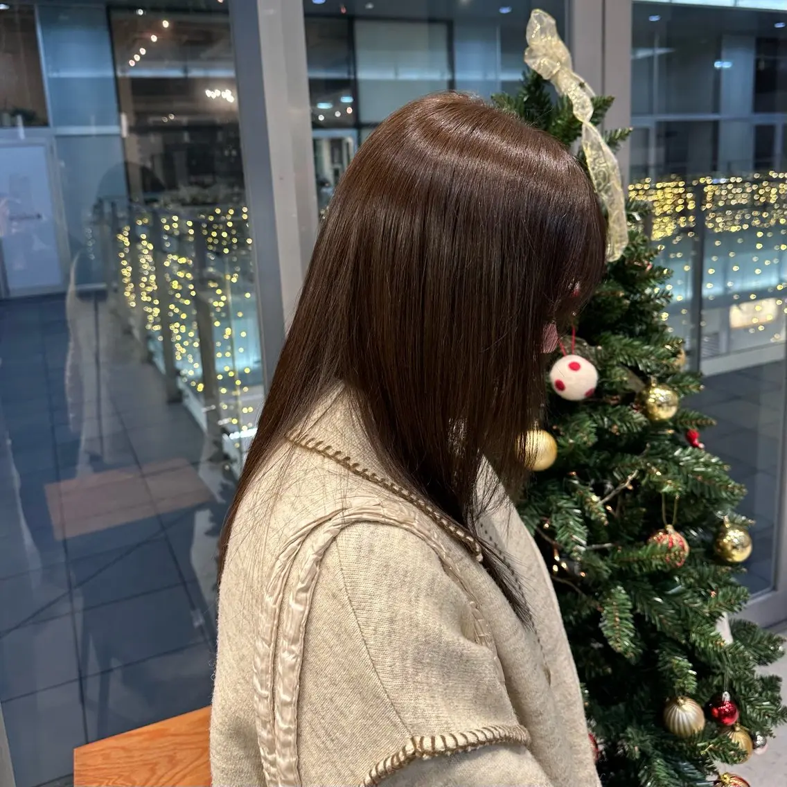 ロング カラー ブラウンカラー 透明感カラー 透明感カラー✨️ 祖父江冴織のヘアスタイル