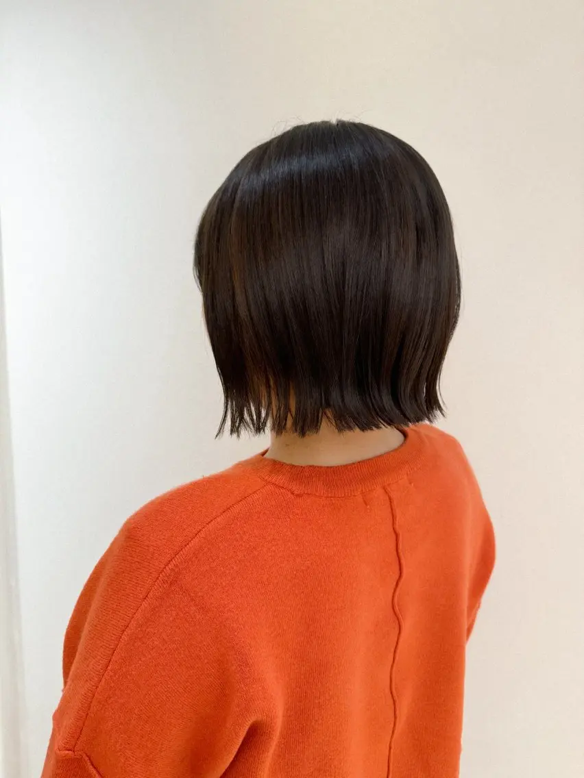 ショート カラー ボブ 外ハネヘア えんどう みほのヘアスタイル