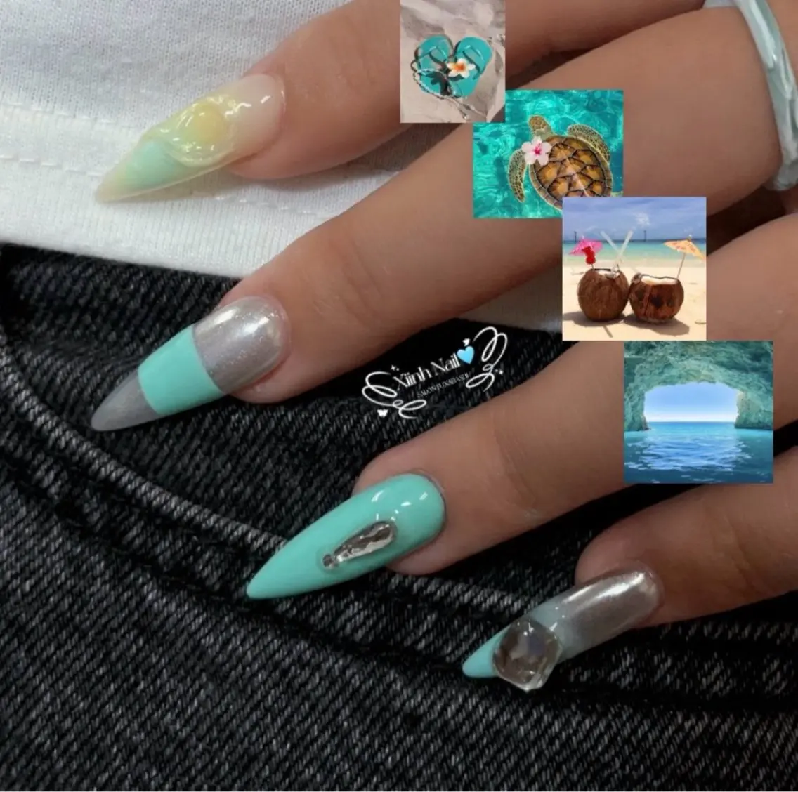 ネイル チークネイル 長さ出し フットネイル ジェルネイル 卒業式 𝓐𝓷𝓻𝓲 XiinhNailのネイルデザイン
