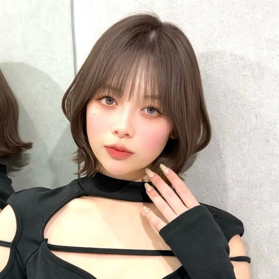 ミディアム カラー ヘアアレンジ ボブレイヤー 透明感カラー ボブ 韓国風ヘア レイヤーカット 韓国ヘア/ロー レイヤー/Rumiのヘアスタイル