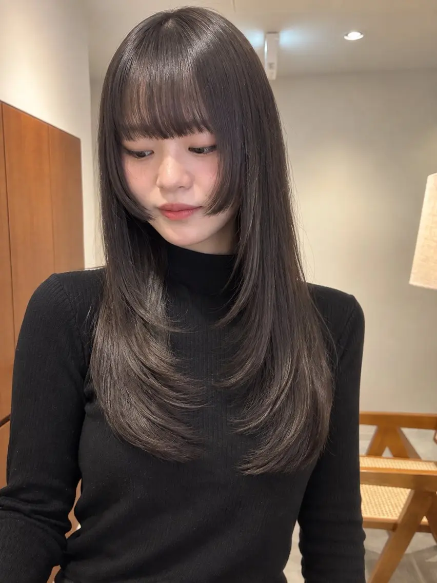 ロング 姫カット 韓国風ヘア レイヤーカット カット トリートメント Zina吉祥寺／ Yumikaのヘアスタイル