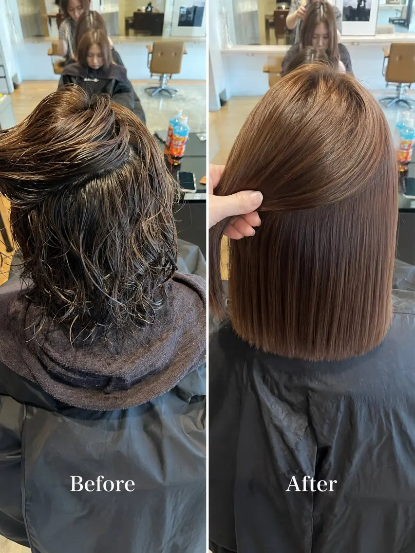 縮毛矯正 吉元 結衣佳のヘアスタイル