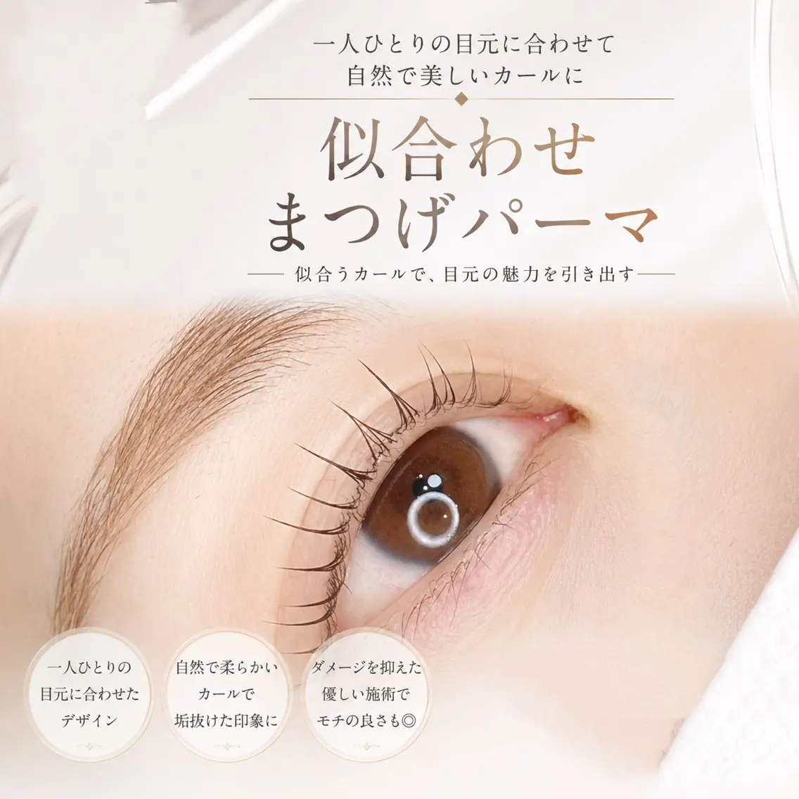 通常6,500円→ミニモ限定3,300円⭐️【似合わまつげパーマ】アイシャンプー、美容液コーティング込の写真
