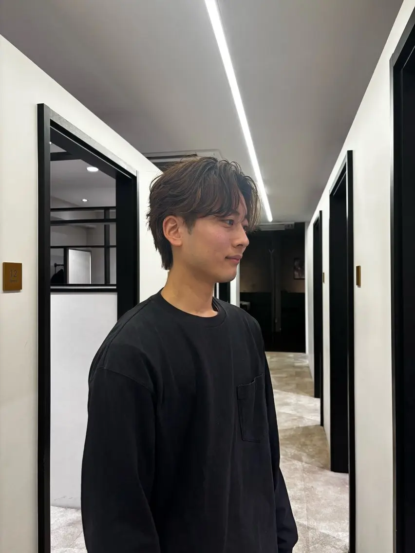 メンズカット+ニュアンスメンズパーマの写真