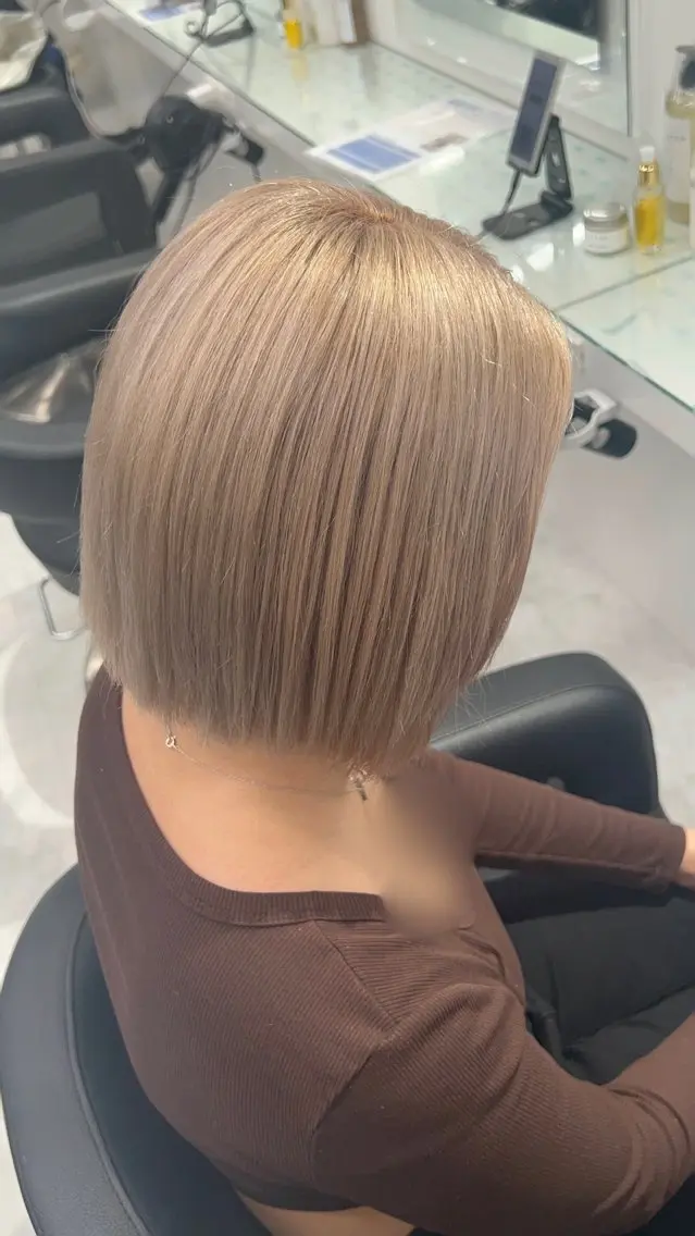 ショート ヘアカラー トリートメント ヘアセット 🩷暖色カラー🩷 BONのヘアスタイル