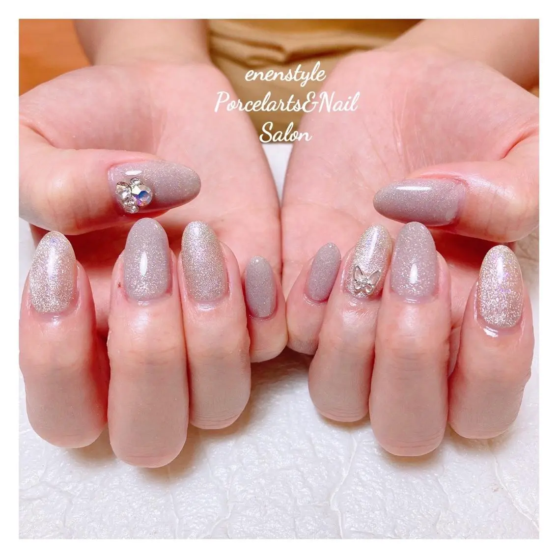 ミディアム ネイル 🐾enen style 🐾のネイルデザイン