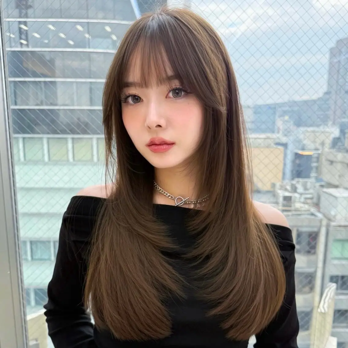 ロング カラー 似合わせレイヤー/ 透明感カラーのヘアスタイル