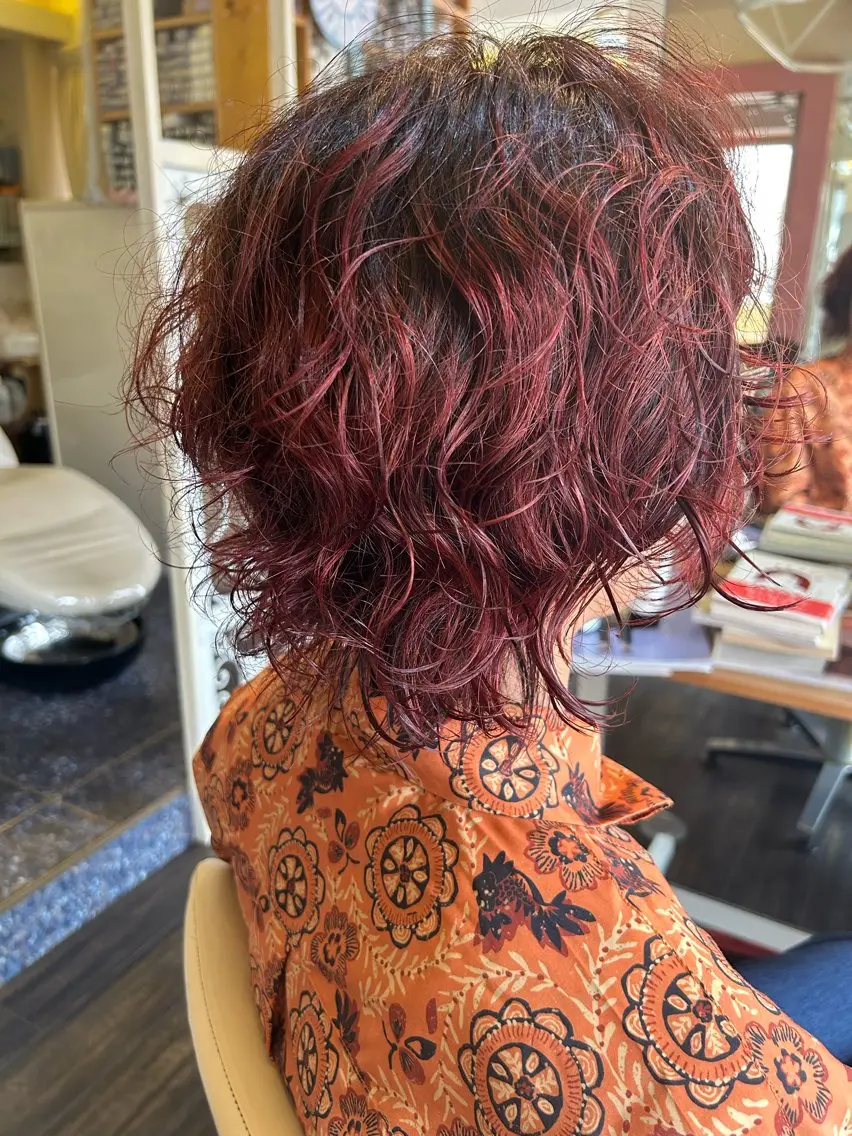 ミディアム カラー パーマ パーマ 🌸スタイリスト 山浦美恵のヘアスタイル
