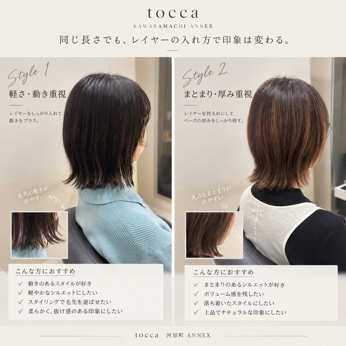 ミディアム ボブ レイヤーカット カット ヘアカラー トリートメント 竜太｜似合わせ 髪質改善・縮毛矯正のヘアスタイル