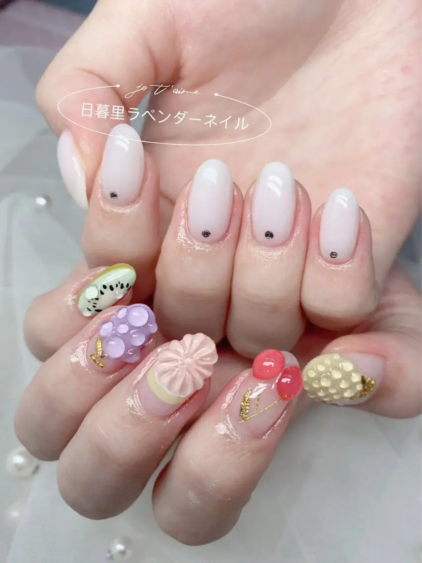 ネイル ラベンダー💖日暮里 ルル💖ネイルのネイルデザイン