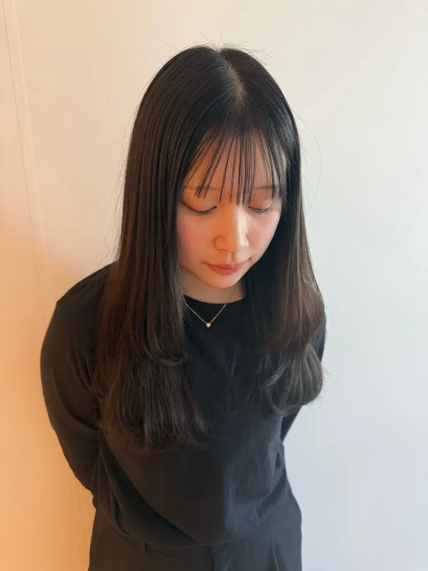 セミロング カラー 福田 凱大のヘアスタイル