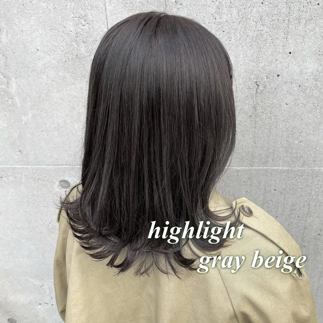 ミディアム カラー 透明感カラー グレージュ ハイライトカラー ハイライト ✨👑お洒落ショート ❣️村上せいな✨のヘアスタイル