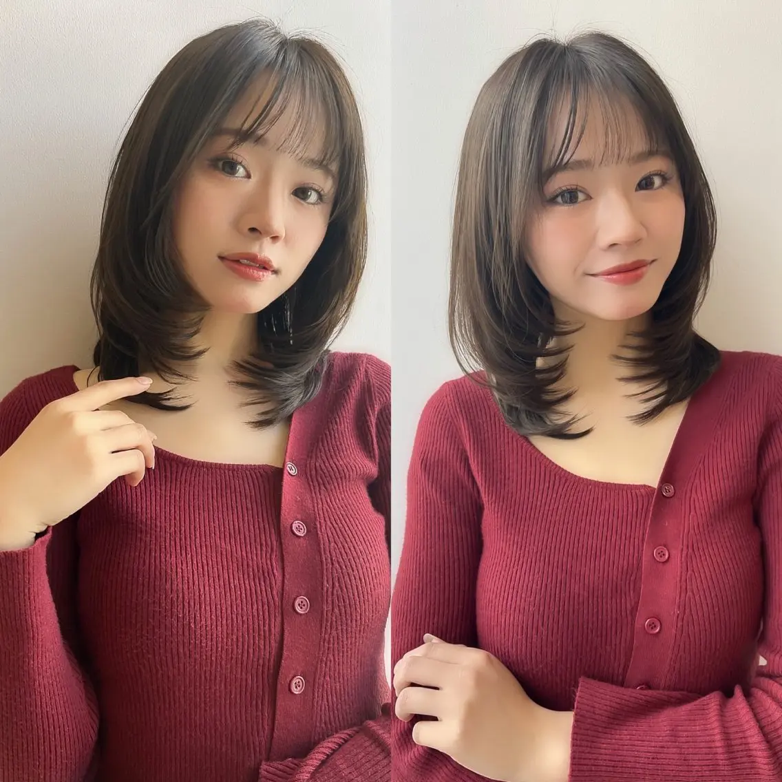 【4.5月まで限定価格❗️】 🐣前髪カット＋艶カラー　顔まわりから印象チェンジ✨の写真
