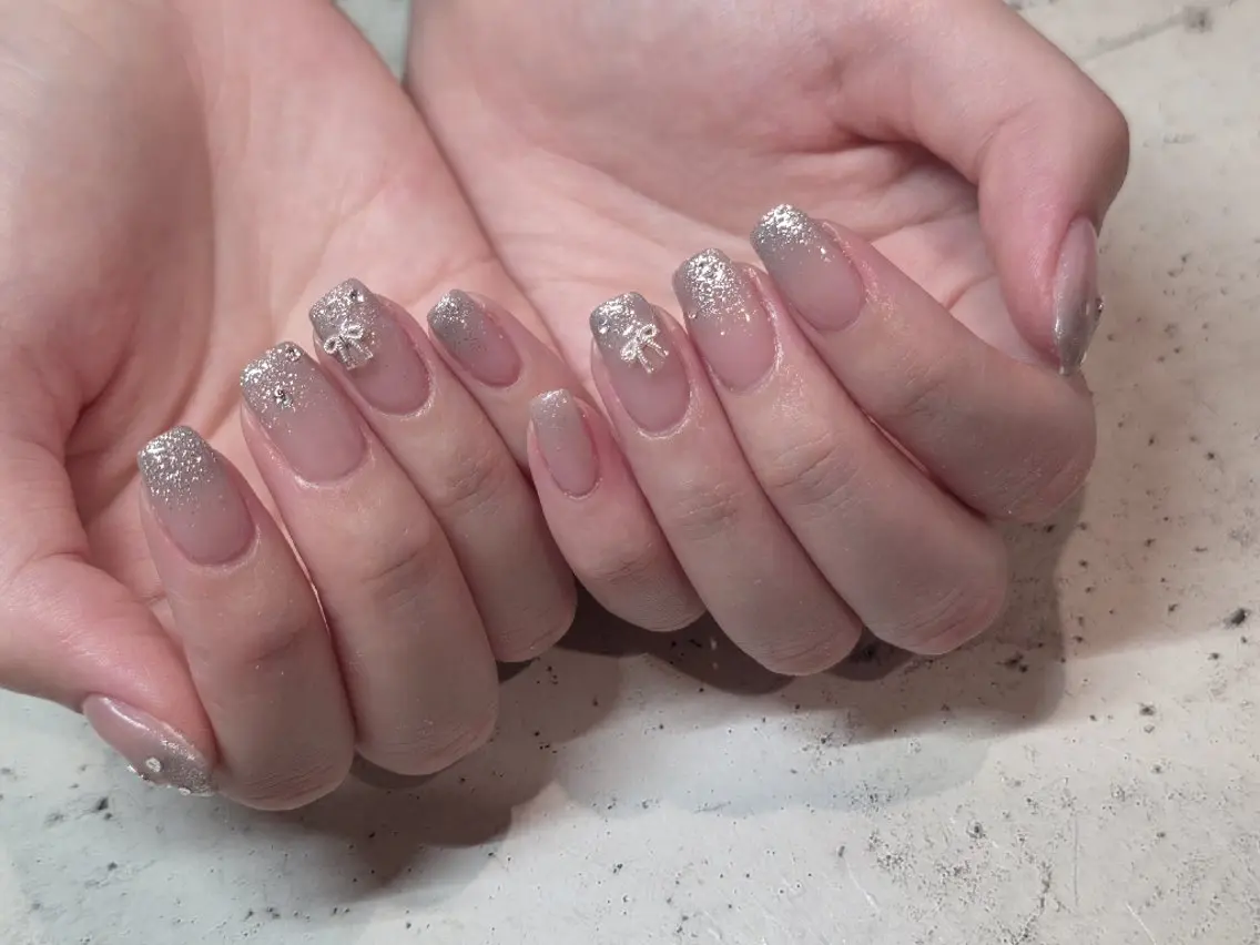 ネイル ハンドネイル 韓国/ワンホン/長さ 出しつけ放題🎀のネイルデザイン