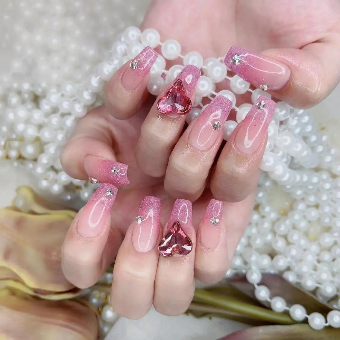 ネイル ハート ピンク Babarla Nailのネイルデザイン