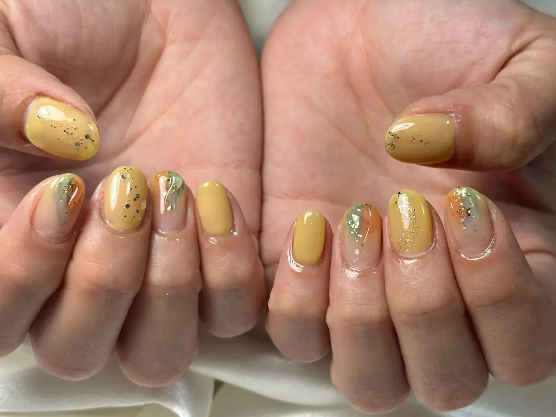 ネイル オーロラネイル フットネイル フレンチネイル ジェルネイル マグネットネイル ハンドネイル kiki nail たまプラーザのネイルデザイン