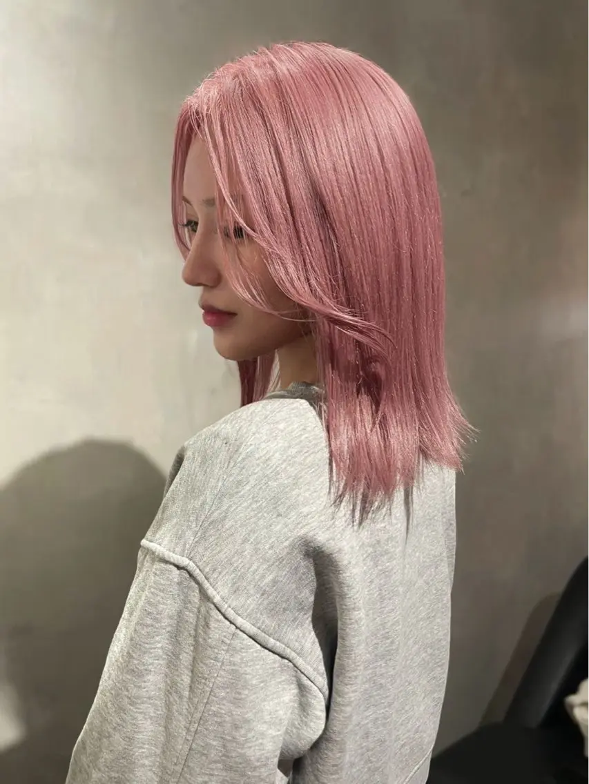 ミディアム カラー カット ヘアカラー トリートメント hisano / ハイトーン・透明感のヘアスタイル