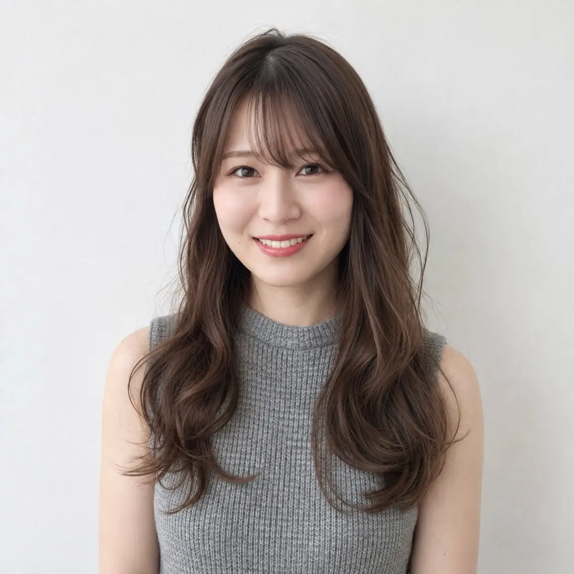 ロング カラー ロングレイヤー ブラウンカラー マロンブラウン レイヤーカット ロング カット ヘアカラー トリートメント 骨格診断/似合わせ カットあさみななこのヘアスタイル