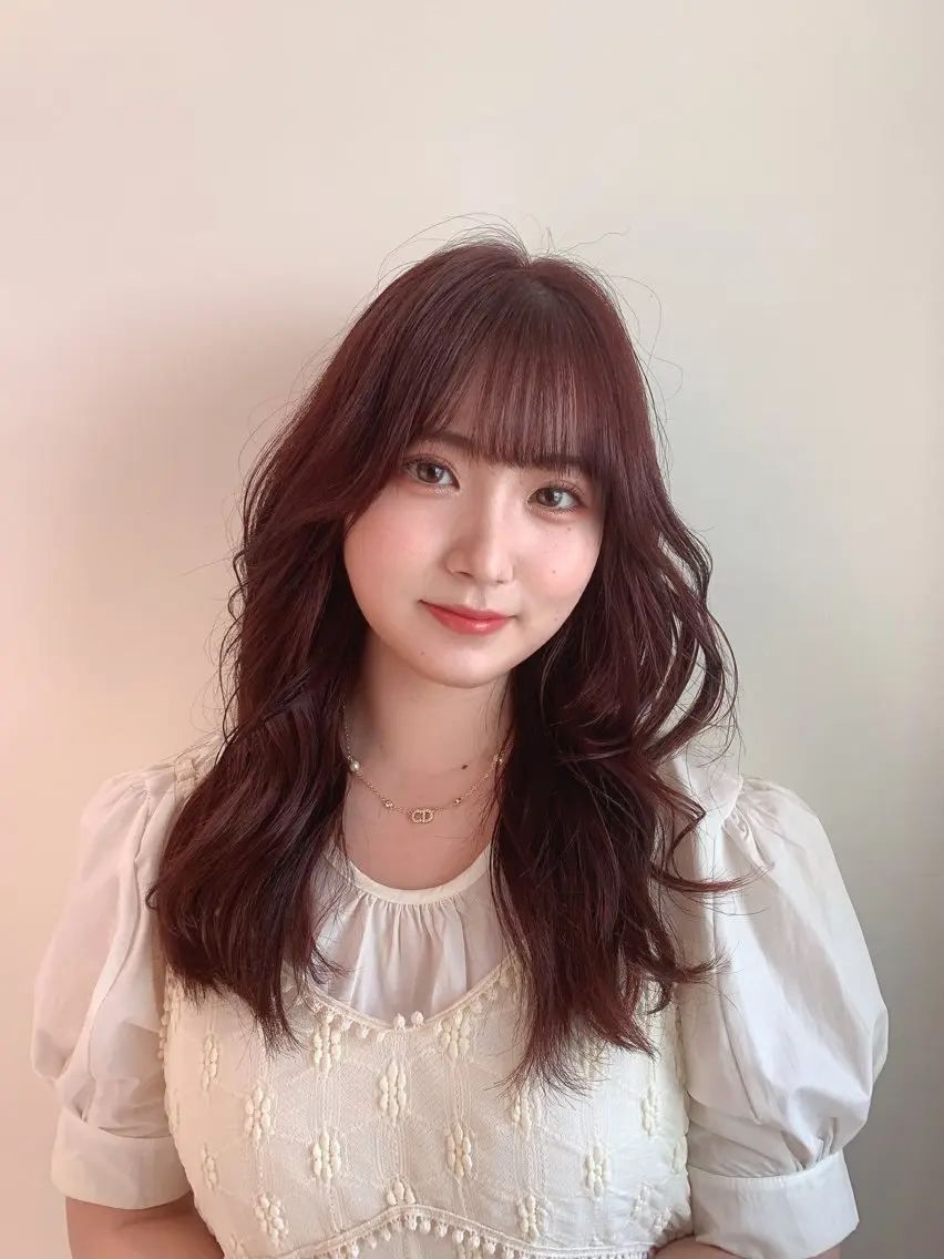 ミディアム カラー パーマ カット ヘアカラー [渋谷美容師] 玲弥のヘアスタイル