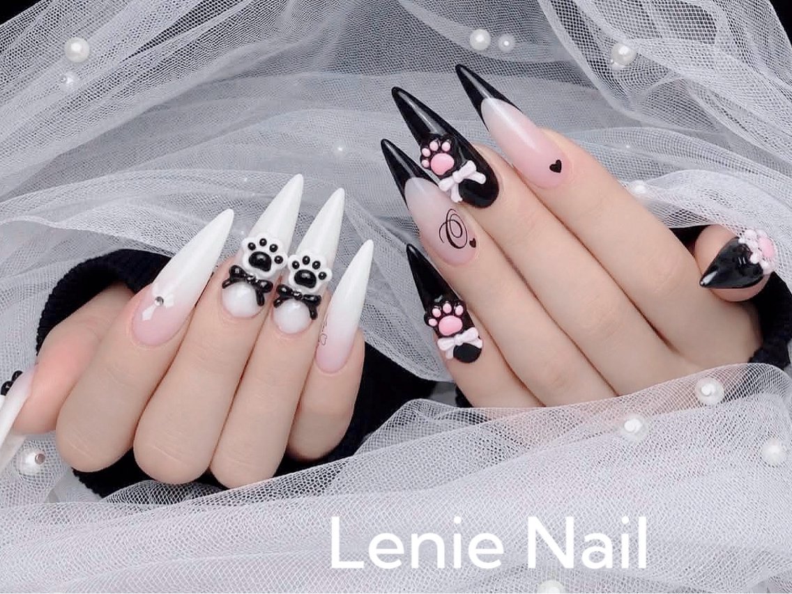 ネイル チークネイル 長さ出し フラッシュネイル フレンチネイル グラデーション ハンドネイル Lenie Nail Salonのネイルデザイン
