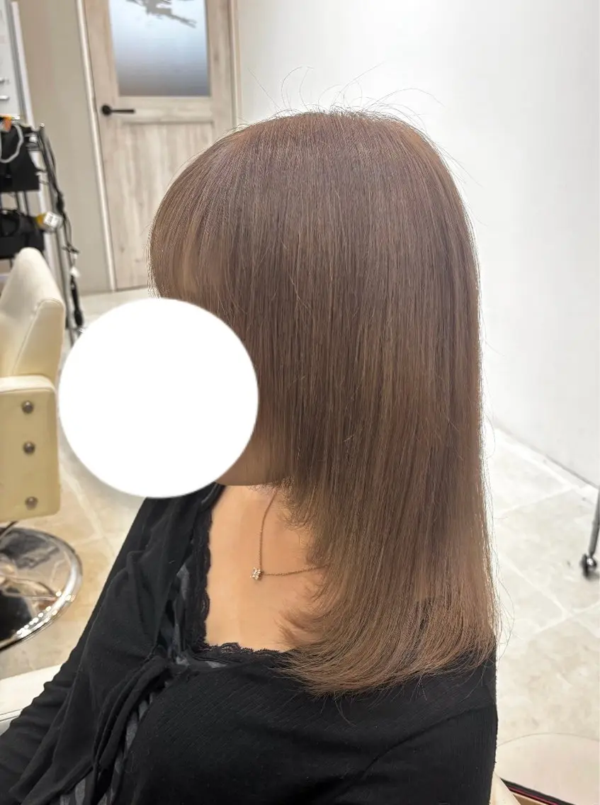 ミディアム レイヤーカット ヘアカラー あすか/ 松本/モデル様募集中のヘアスタイル