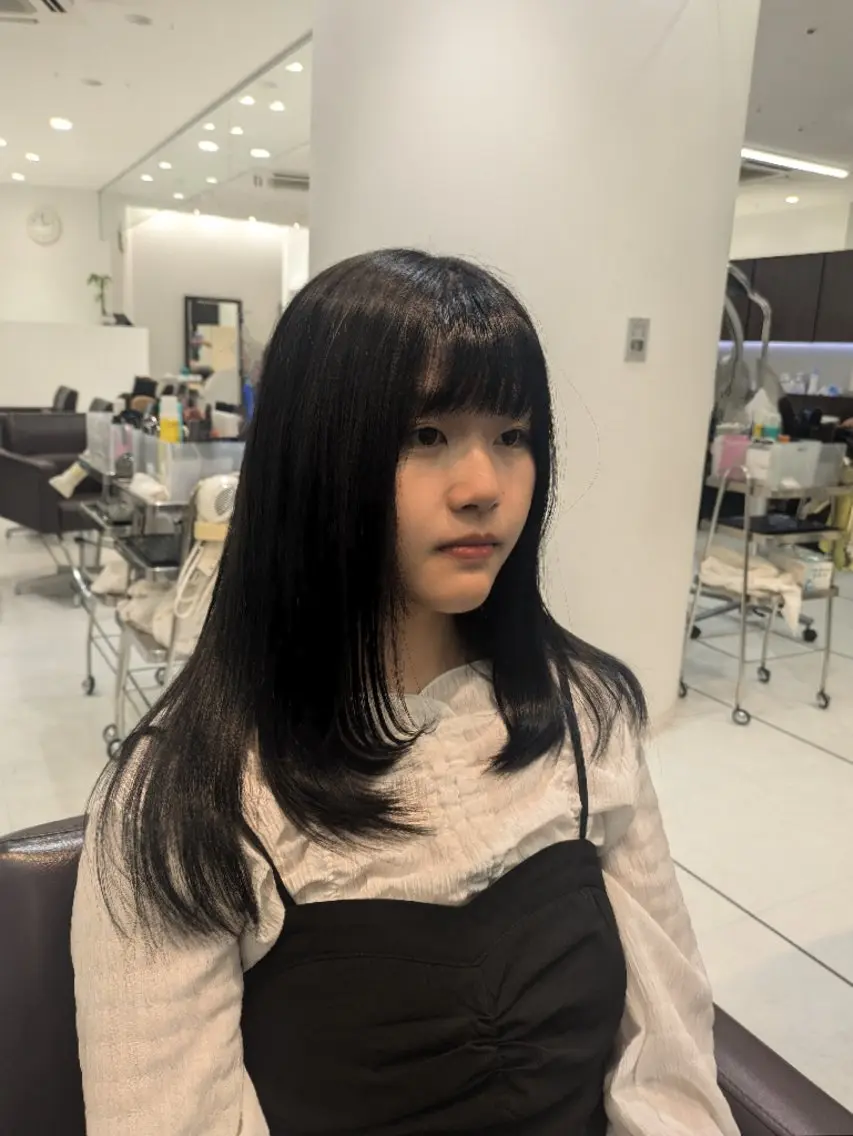 ✁ミニモ限定50%OFFクーポン✁レイヤーカット+髪質改善カラー+ケアブリーチ+3stepトリートメントの写真