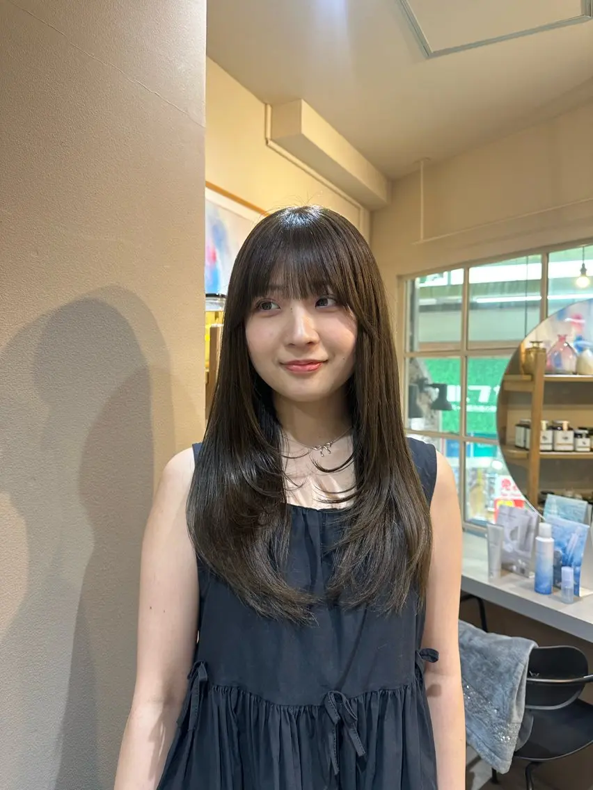 セミロング 顔まわりレイヤー 顔周りカット レイヤーカット ケイナ/ 髪質改善🍀のヘアスタイル