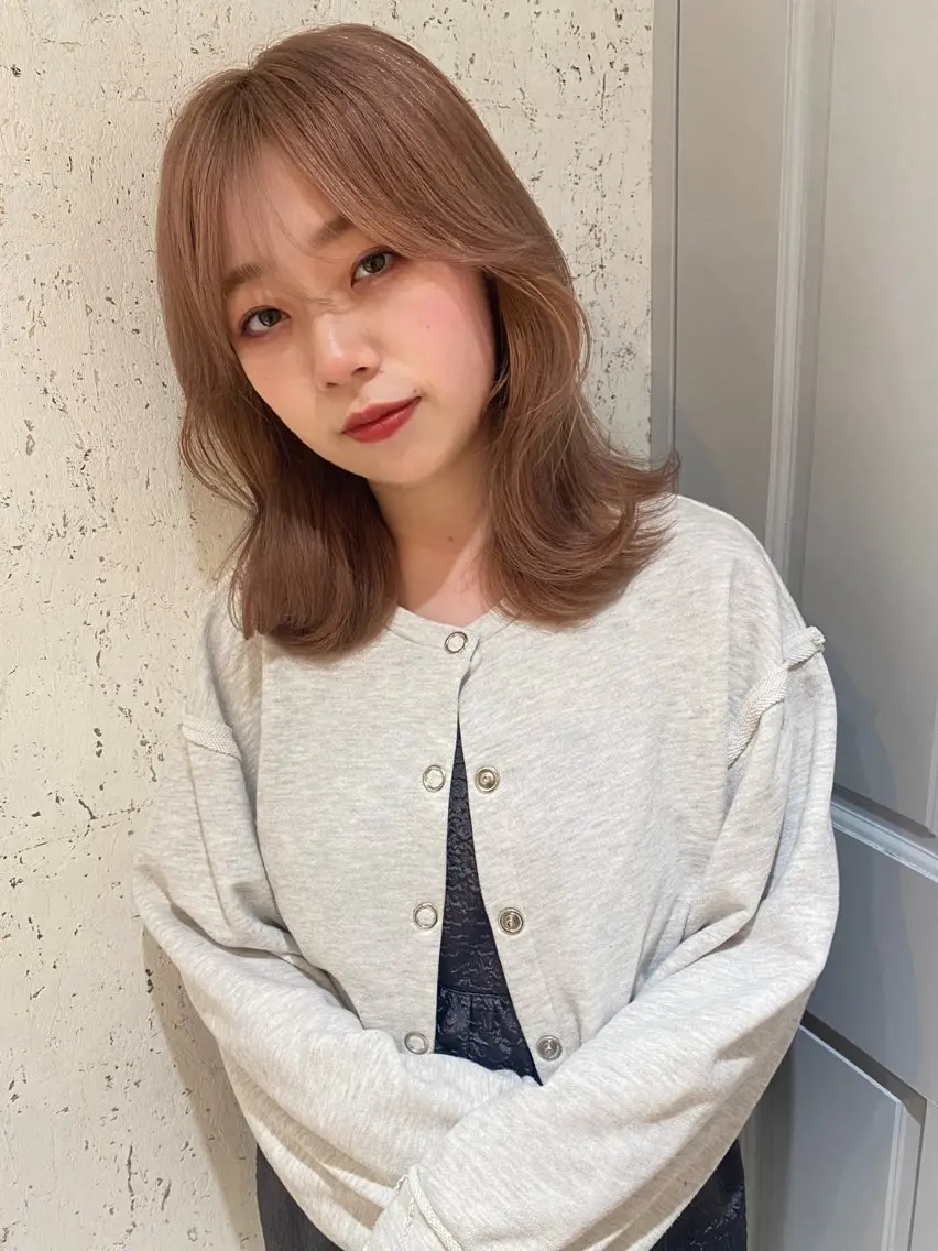 ミディアム カラー カット ヘアカラー トリートメント mai / linoah˚✧のヘアスタイル