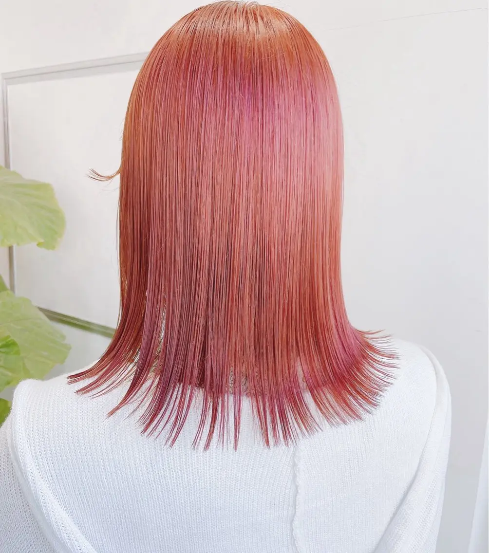 ミディアム カラー ヘアカラー トリートメント ダブルカラーが得意 髙木千惺/大須のヘアスタイル