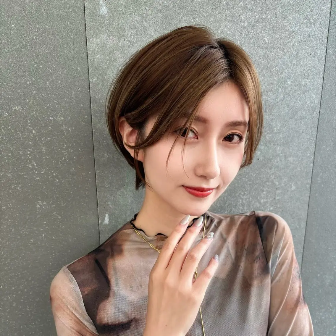 ショート カラー カット ヘアカラー トリートメント Lond Bloom 天神ショート/ボブのヘアスタイル