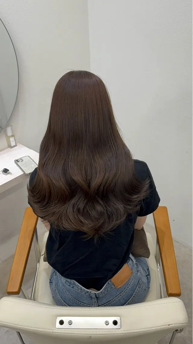 ロング カット ヘアカラー 韓国風cut/ 縮毛矯正/正岡幹康のヘアスタイル