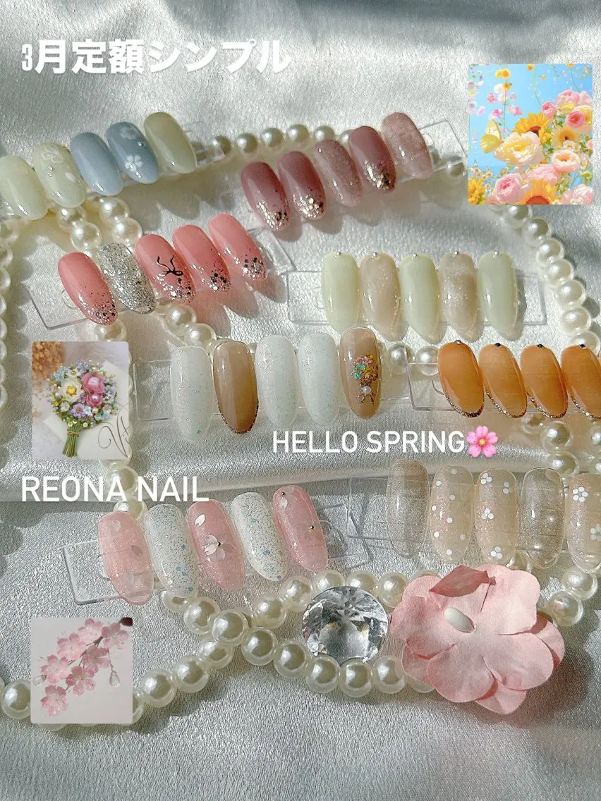 ネイル ジェルネイル ハート マグネットネイル ミラーネイル パラジェル ハンドネイル Reona Nailのネイルデザイン