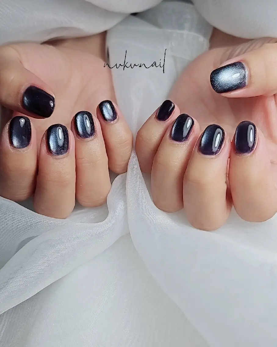 ネイル マグネットネイル ワンカラーネイル nuku.nail 　namiのネイルデザイン